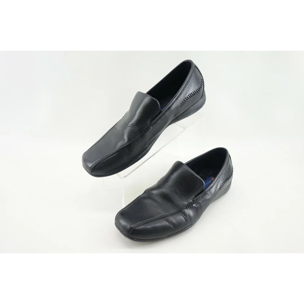 Stacy Adams Men's Slip On Loafers Dress Shoes Black Bicycle Toe Leather‎ 10.5 M